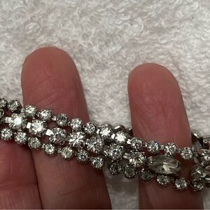 Vintage Elegant Silver Crystal Bracelet